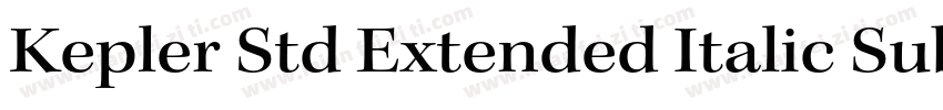 Kepler Std Extended Italic Subhead字体转换